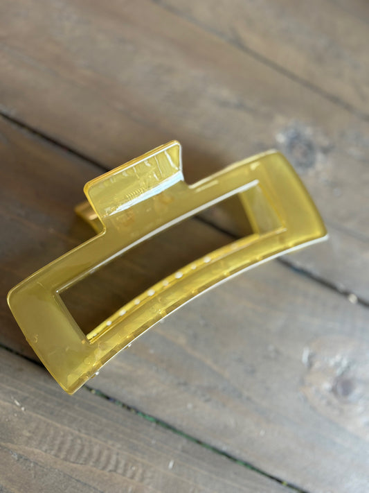 Large claw clip - Lime/yellow