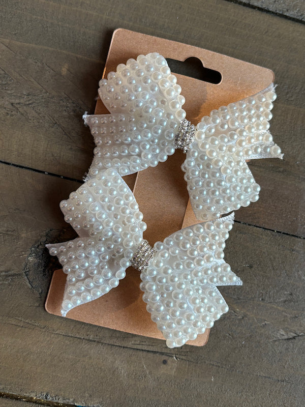 Pearl bow clips