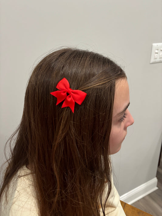 Cute red kid hair bows