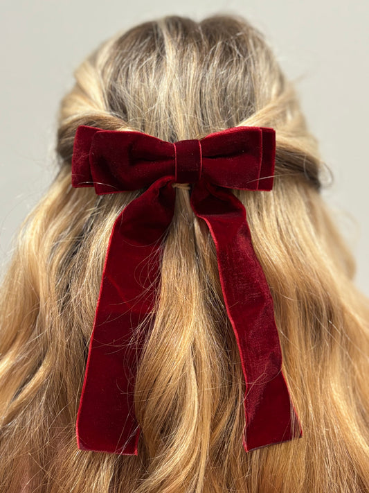 Gorgeous Red Velvet hair bow